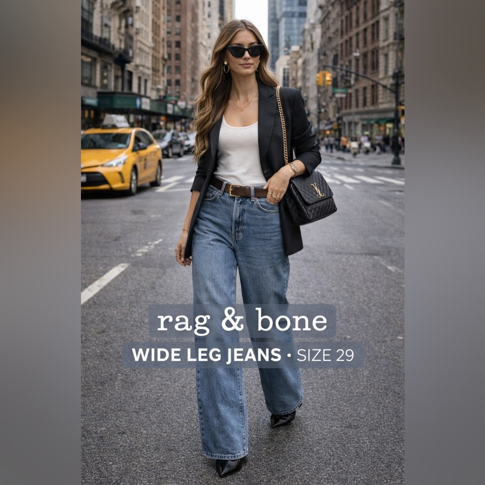 SOLD rag & bone Serena Wide Leg Jeans | Size 29 | High Rise